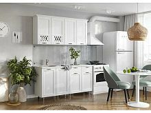 Кухонный гарнитур Милано белая текстурная 2194x1600x600