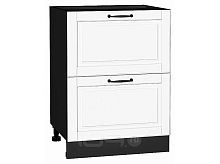 Шкаф нижний с 2-мя ящиками Дублин Special White/Graphite 816*600*478