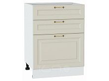 Шкаф нижний с 3-мя ящиками Ницца Агат/Белый 816*600*480