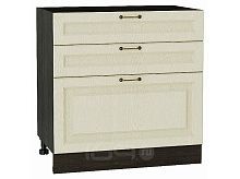 Шкаф нижний с 3-мя ящиками Ницца Дуб крем/Graphite 816*800*478