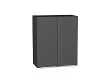 Шкаф верхний с 2-мя дверцами Фьюжн Stormy Silk/Graphite 716*600*320