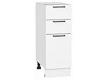 Шкаф нижний с 3-мя ящиками Флэт White In 2S/Белый 816*300*478
