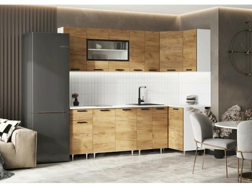 Кухонный гарнитур Рио дуб крафт 2140x2400/1000x600