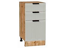 Шкаф нижний с 3-мя ящиками Евро Лайн Агат Дуб Вотан 816*400*478