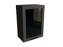 Шкаф В500 с 1-ой дверью со стеклом  Глетчер ДБК/МРН Ф35