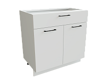 Шкаф Н801М с 2-мя дверцами и ящиком Эстетик БЕЛ/МАГНОЛИЯ Ф51М