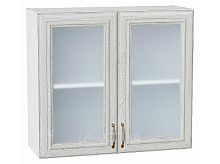 Шкаф верхний с 2-мя остекленными дверцами Шале White Dreamline Белый 716*800*320