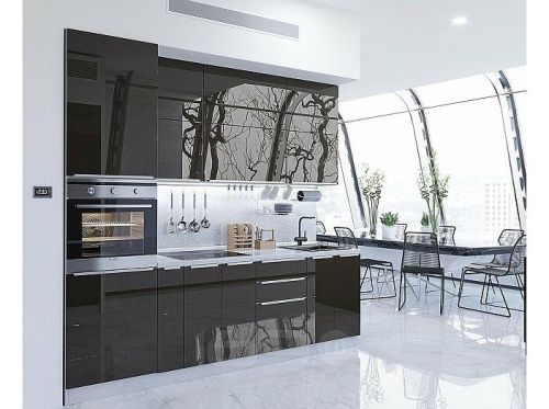 Модульный кухонный гарнитур Фьюжн-03 anthracite 2140x2600x600