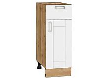 Шкаф нижний с 1-ой дверцей и ящиком Лофт White Silk/Дуб Вотан 816*300*480