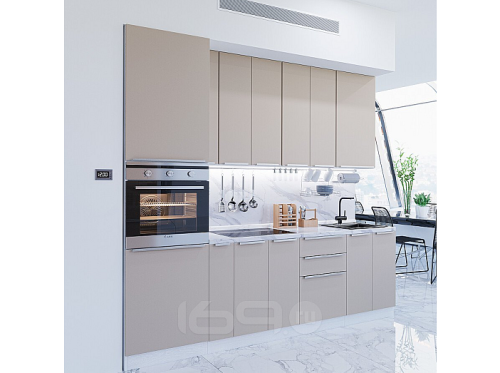 Модульный кухонный гарнитур Фьюжн-03 silky grey 2340x2600x600 фото 2