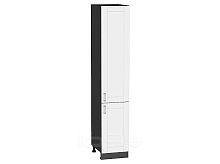 Шкаф пенал с 2-мя дверцами Лофт White Silk/Graphite 2132*400*576