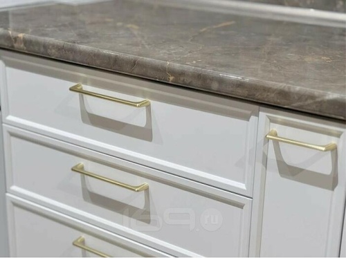 Модульный кухонный гарнитур Фрейм white silk 2330x1850x600 фото 4