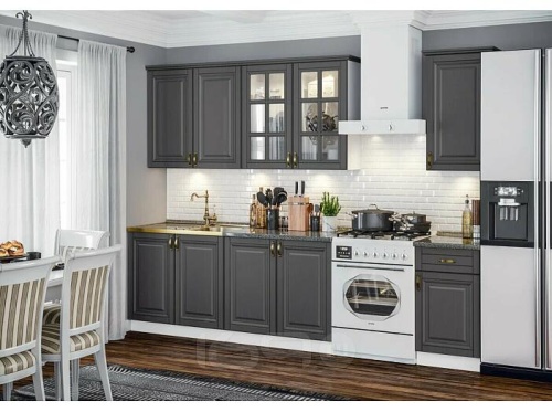 Кухонный гарнитур Престиж графит софт new 2140x2000x600