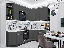 Модульный кухонный гарнитур Фьюжн-04 stormy silk 2140x2500/1800x600