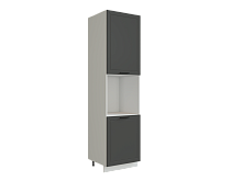 Шкаф П600Н с 2-мя дверцами под духовку Глетчер  БЕЛ/МРН Ф46