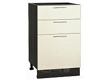 Шкаф нижний с 3-мя ящиками Валерия-М Бежевый металлик Graphite 816*500*478