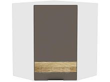 Шкаф верхний угловой Терра DR ВУ 599 Смоки Софт-Белый