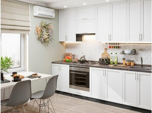 Модульный кухонный гарнитур Сканди-03 white softwood 2340x2600x600