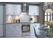 Кухонный гарнитур Уют белый, бетон 2155x1800x600