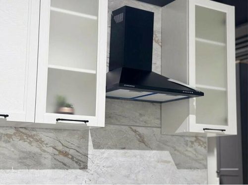 Модульный кухонный гарнитур Сканди white silkwood 2336x1738/2980x600 фото 5