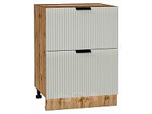 Шкаф нижний с 2-мя ящиками Евро Лайн Агат Дуб Вотан 816*600*478