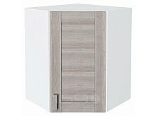 Шкаф верхний угловой Лофт Cappuccino Veralinga/Белый 716*600*600