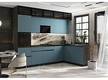 Кухонный гарнитур Техно-6 браш блю 2580x3000/1800x600