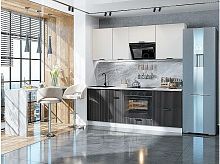 Модульный кухонный гарнитур Евро антрацит, агат 2140x2000x600