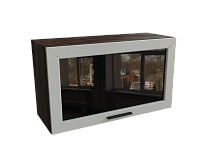 Шкаф ВГ809 верхний горизонтальный со стеклом Глетчер ДБК/ГНР Ф88Н