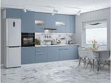 Модульный кухонный гарнитур Фьюжн-01 silky blue 2340x3600x600