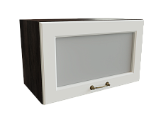 Шкаф ВГ600 верхний горизонтальный со стеклом Ницца ДБК/АНД/СИЛК СОФТ Ф86