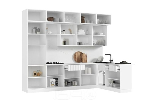 Кухонный гарнитур Оливия белый снег софт 2500x3000x600 фото 3