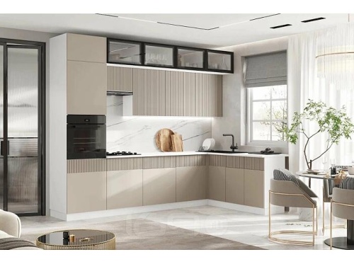 Кухонный гарнитур Оливия шарли мокко 2500x3000x600