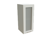 Шкаф В300 с 1-ой дверью со стеклом Валерия-М БЕЛ/АНД/СИЛК Ф15