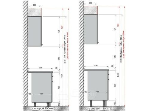 Модульный кухонный гарнитур Квадро-01 кашемир 2140x3000x600 фото 2