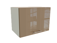 Шкаф ВГ500 верхний горизонтальный Валерия-М БЕЛ/КАПУЧИНО Ф83