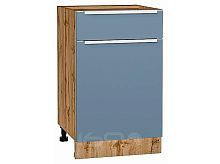 Шкаф нижний с 1-ой дверцей и ящиком Фьюжн Silky Blue Дуб Вотан 816*500*480