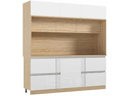 Кухонный гарнитур Карина пластер бьянко 2268x2200x600 фото 2