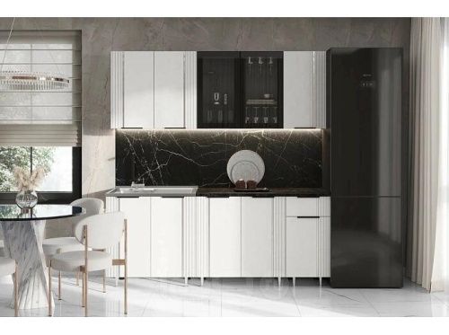 Кухонный гарнитур Виктория пластер бьянко 2168x2000x600