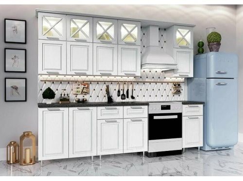 Кухонный гарнитур Констанция шервуд жемчуг 2350x2000x600