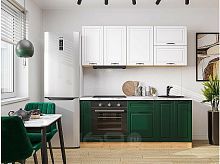Модульный кухонный гарнитур Дублин-01 special green, special white 2140x1900x600