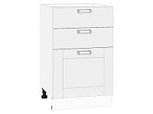 Шкаф нижний с 3-мя ящиками Лофт White Silk/Белый 816*500*480