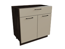 Шкаф Н801М с 2-мя дверцами и ящиком Мемфис ДБК/АТЛ/СЕР Ф51М