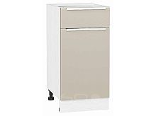 Шкаф нижний с 1-ой дверцей и ящиком Фьюжн Cream Silk/Белый 816*400*480