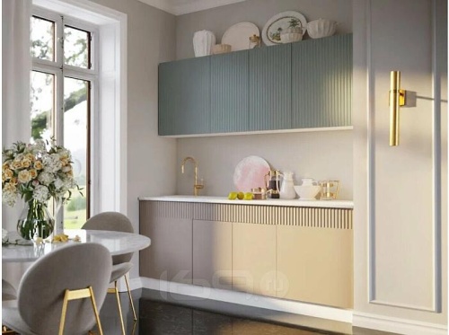 Кухонный гарнитур Оливия шарли бриз, шарли мокко 2000x2000x600