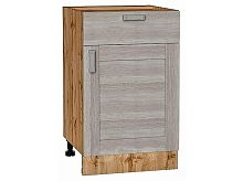 Шкаф нижний с 1-ой дверцей и ящиком Лофт Cappuccino Veralinga Дуб Вотан 816*500*480