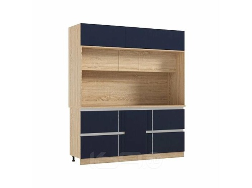 Кухонный гарнитур Карина пластер индиго 2268x2000x600