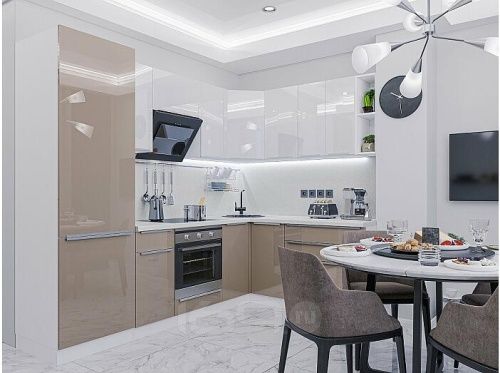 Модульный кухонный гарнитур Фьюжн-04 angel, gallant 2140x2500/1800x600