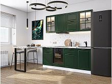 Модульный кухонный гарнитур Дублин-03 special green 2140x1950x600