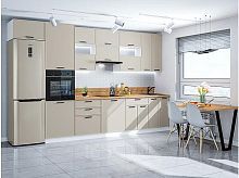 Модульный кухонный гарнитур Фрейм-04 cream silk 2340x3600x600